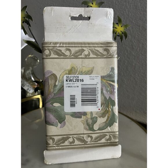 Imperial Decorative Wall Border Self Stick #KWL2016 Purple Gold Green New 1 Pkg - Picture 3 of 3
